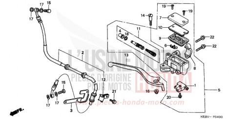 MAITRE-CYLINDRE FREIN AV. CA125W de 1998